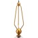 Lamp Bayerlux 88510/1 E27 40W gold 25x25x75-175 cm