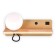 Wall lamp with a switch, USB port and Ambrella Light, Wall, FW520, G9, 4200K, Gold, Light Wood