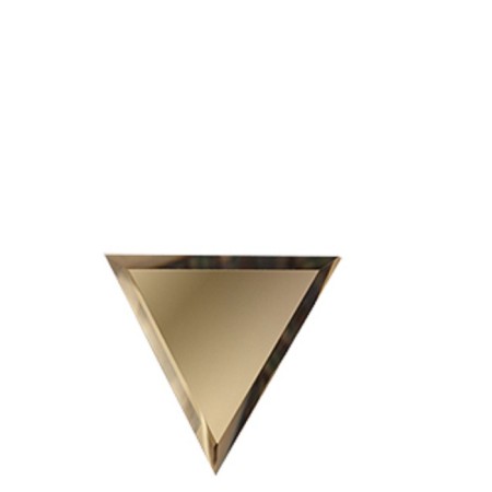 Half of the mirror bronze tile "Poluromb" 10 mm, 200x170 mm