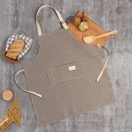 Apron of the Dolyana with a pocket, central brown, 70*65 ± 4cm, 100% HL, Rogozhka