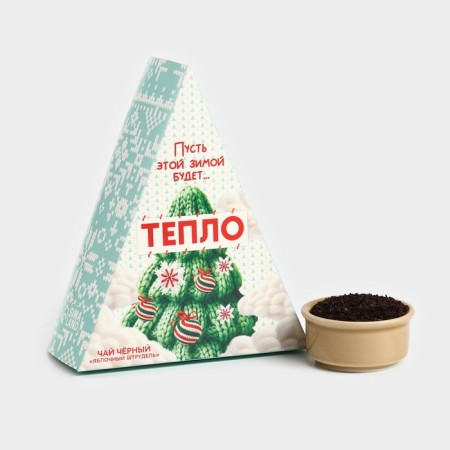 New Year! Black tea, in the box “let it be warm” taste: apple strudel, 100 g.-1