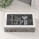Casket wood 6 divisions "I love life" gray-white 15x24x7 cm