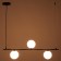 Bayerlux lamp "Mature bubble" 3xg9 20W black 80x12x25 cm