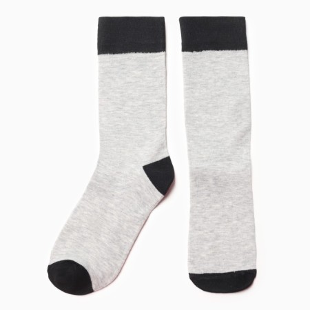 Male socks, light gray/black, size 27