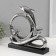 Souvenir Ceramics "Dolphin on the waves" silver 7.5x27.5x27 cm