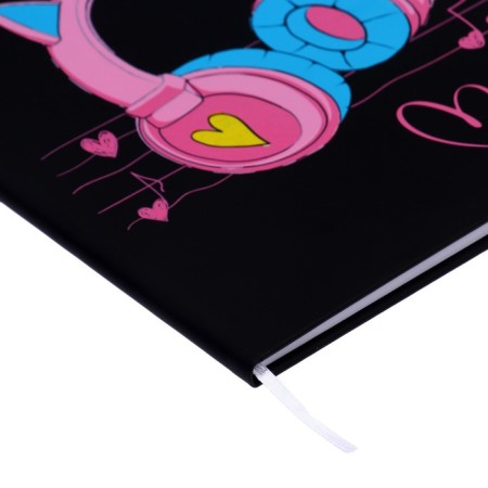 Universal diary for grade 1-11 LOVE MUSIC, hard cover, artificial leather, silkography, lies, 80 g/m2-2