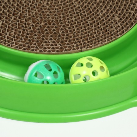 Gaming complex (corrugated rod, mouse on the spring and 2 balls), green 7068496-5