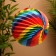 Ball paper decorative "Rainbow" diameter 20 cm, col. multi -colored