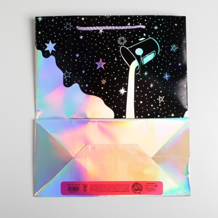 Gift holographic package, packaging, Follow Your Dreams, 23 x 27 x 11.5 cm-3