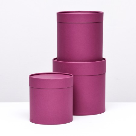 Set of boxes 3 in 1 without a window, plum 20 x 20 - 16 x 16 cm