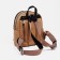 Women's backpack made of artificial leather, cosmetic bag, Otara, beige/yellow color