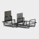 Shelf on Velcro of the Dolyan, 31 × 11 × 6 cm, black color
