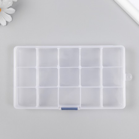 Casket with removable cells for trifles 15 departments 2.2x17.3x10 cm-2
