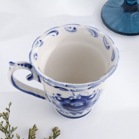 Cup "Maria", 10 x 9 cm, gzhel-2