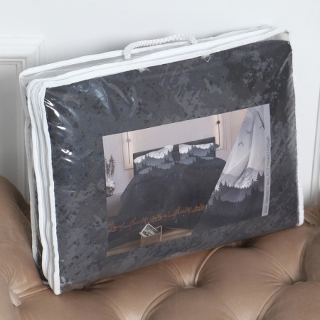 A set with a bedspread Everest 155x210, 150x220, 70x70cm, T-gray, calico 120g/m, HL100%-6