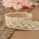 Lace knitted, with lurex, 34 mm × 10 ± 1 m, beige color