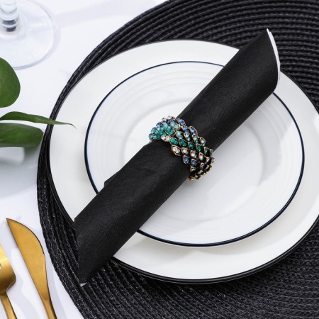 Elizabeth napkin ring, 5 × 5 × 2 cm, golden color of gold-1