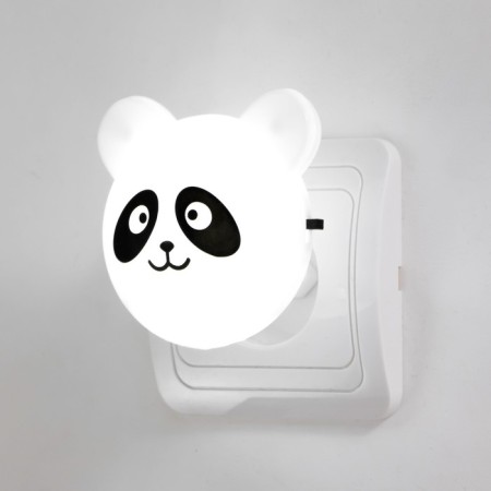 Panda nightlight with a light sensor, 4_LED x 1 W, 9 cm (220V) White Risalux-4