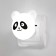 Panda nightlight with a light sensor, 4_LED x 1 W, 9 cm (220V) White Risalux