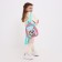 Baby backpack on a zipper, a reflective strip, pink color