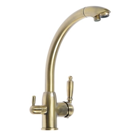 ACCOONA A5179C-7 kitchen mixer, with output for drinking water, brass, bronze