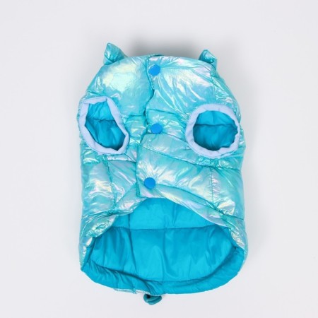 Dog jacket two -sided with weighting, size 8 (ds 23 cm, og 30, osh22 cm), blue-5