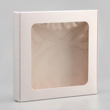 Self -charged box, white, 16 x 16 x 3 cm