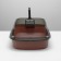 Toilet with transparent sides with a scoop and filter, 50 x 34 x 18 cm, brown