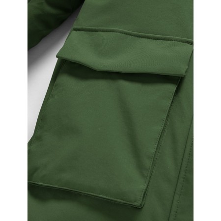 Winter park for a girl, height 146 cm, dark green color-4