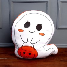 Мягкая игрушка «Привидение» с тыквой, цвет белый