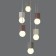 Suspended chandelier Mantra Galaxia, E27, 6x20W, 210 mm, white color