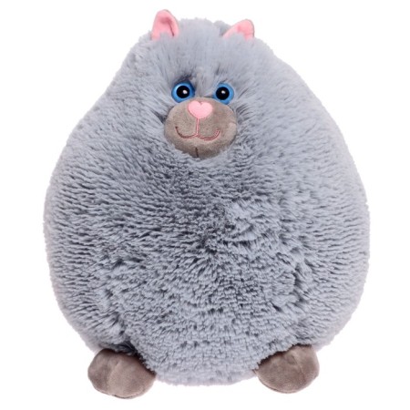 Soft toy "Pushstik cat", gray color, 30 cm