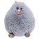 Soft toy "Pushstik cat", gray color, 30 cm