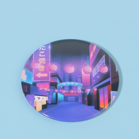 Pocket mirror "city", d = 7 cm, multi -colored-4