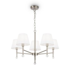 Suspended lamp Freya Fr2190PL-05N Rosemary, 710x710x1460 mm, E14, 5x40W, Nickel color