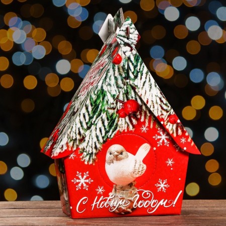 Gift box "Winter", a large birdhouse, 17 x 9x 21.3 cm