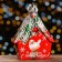 Gift box "Winter", a large birdhouse, 17 x 9x 21.3 cm