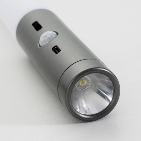 Sconces with a junik movement sensor LED 3000/7000k USB battery silver 7x3x20 cm-8