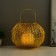 Nightlight "candlestick" LED from batteries 3HAAA gold 19x19x17 cm Risalux