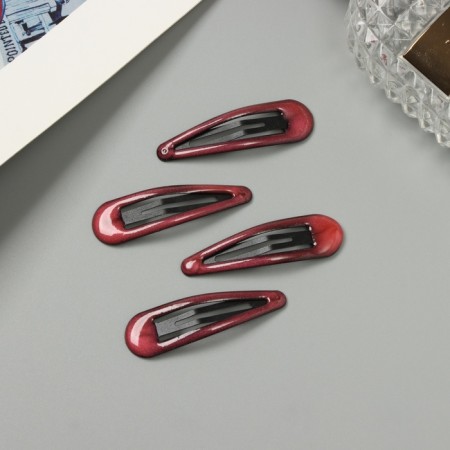 Invisible hair "Hadley" (set 4 pcs) 5 cm, red-1