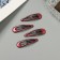 Invisible hair "Hadley" (set 4 pcs) 5 cm, red