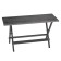 Folding bench "Lounge", 800 × 302 × 450 mm, DPP color gray / frame metal black matte