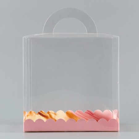 Confectionery box, chest, packaging, pink gamma, 20 x 20 x 20 cm-3