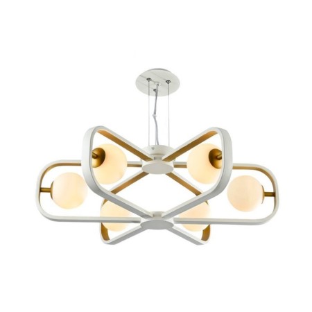 Avola chandelier, 6x40W G9, white color, gold-1