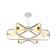 Avola chandelier, 6x40W G9, white color, gold
