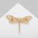 Brooch "Dragonfly" morning, color in gold