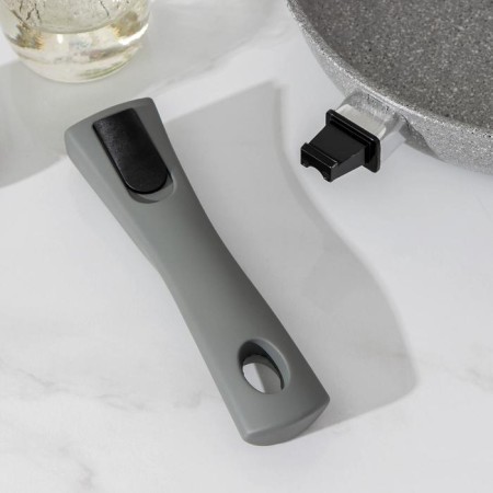 Pan, d = 24 cm, removable handle, anti -stick coating, color light marble-3