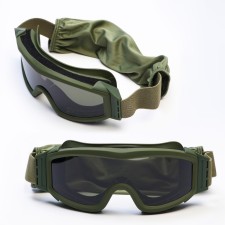 Tactical glasses, on elastic band, with interchangeable lenses 18.5x5 cm