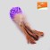 A toy for cats "Ball from a vine with a pen", 3.8 cm, blue/purple