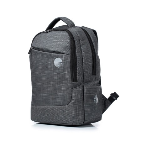 School backpack, synthetic fabric, 285x390x120 cm, gray